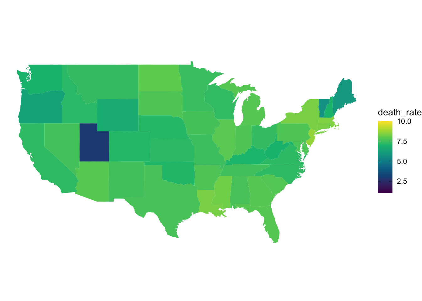 COVID 19 death rates in November.